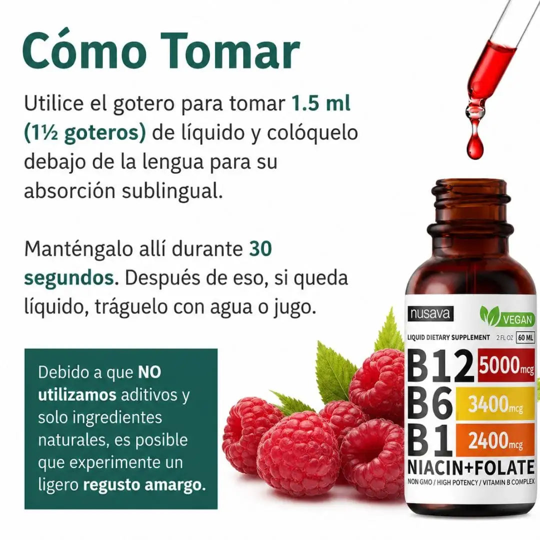 Nusava® Complejo B (B1, B6, B12, Niacina, Folato)