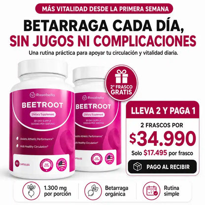 Cápsulas de betarraga orgánica®
