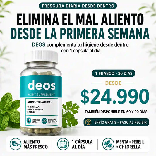 DEOS® Adiós al Mal Aliento - 30 Cápsulas