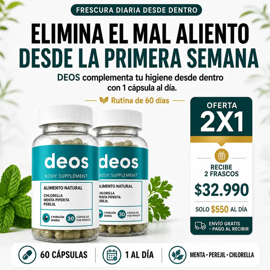 DEOS® Adiós al Mal Aliento - 60 Cápsulas